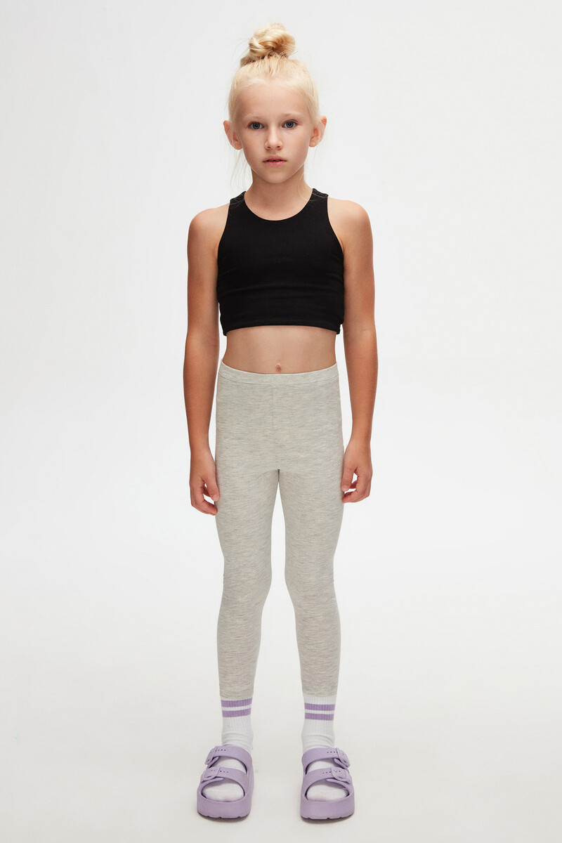 13-16 Years Old Plain Long Legging - Thumbnail