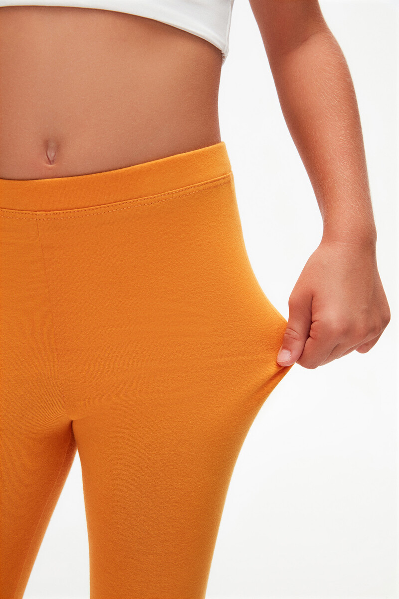 13-16 Years Old Plain Long Legging - Thumbnail