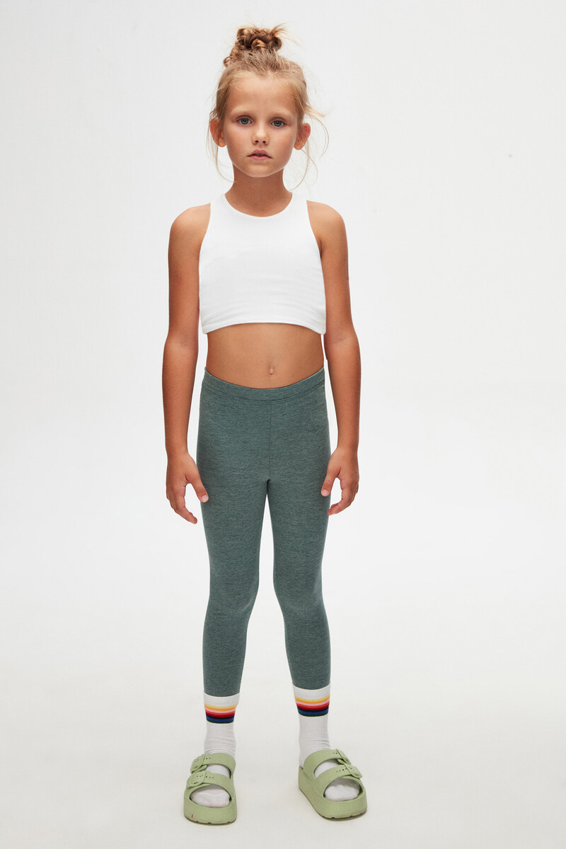 13-16 Years Old Plain Long Legging - Thumbnail
