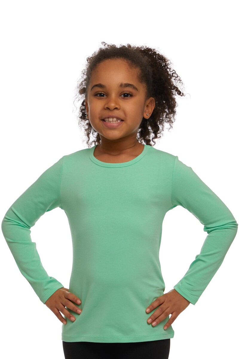 5-8 Ans T-shirt à Manches Longues En Lycra - Thumbnail