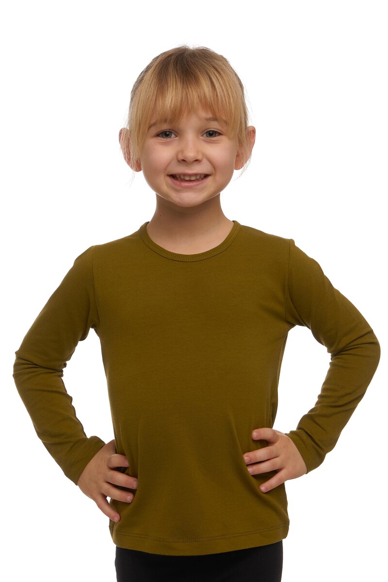 5-8 Ans T-shirt à Manches Longues En Lycra - Thumbnail