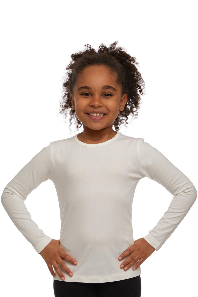 5-8 Ans T-shirt à Manches Longues En Lycra - Thumbnail