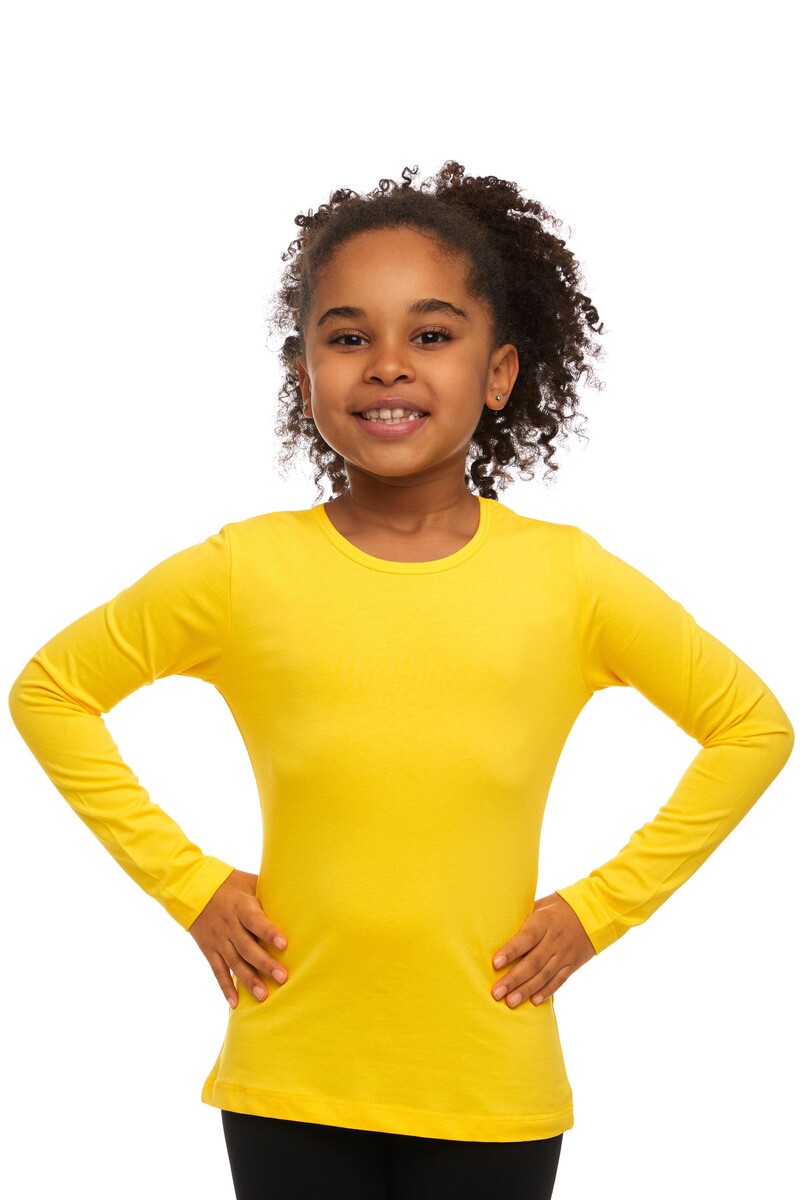 5-8 Ans T-shirt à Manches Longues En Lycra - Thumbnail