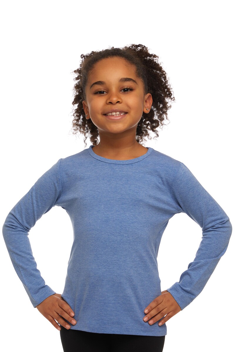 5-8 Ans T-shirt à Manches Longues En Lycra - Thumbnail