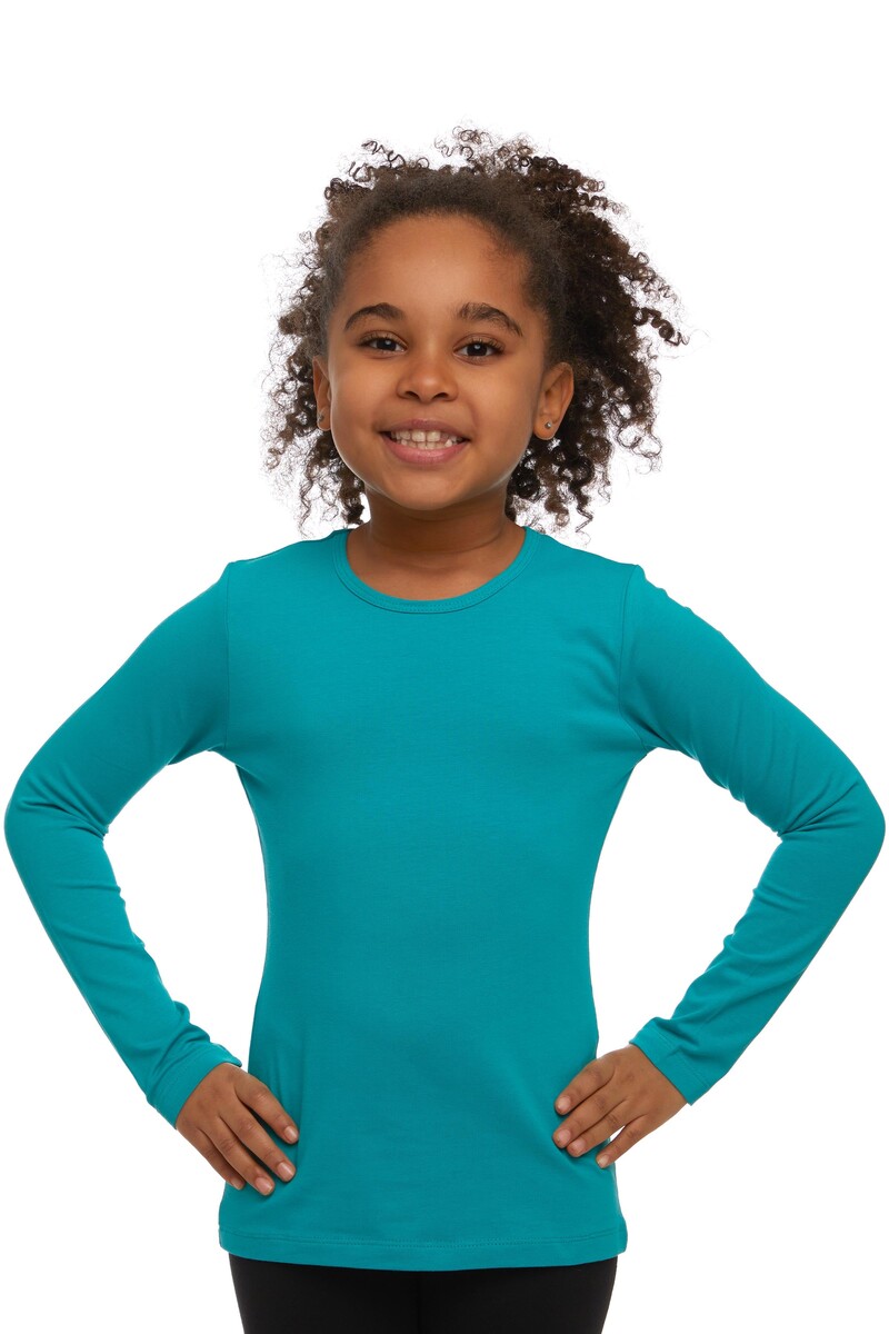 5-8 Ans T-shirt à Manches Longues En Lycra - Thumbnail