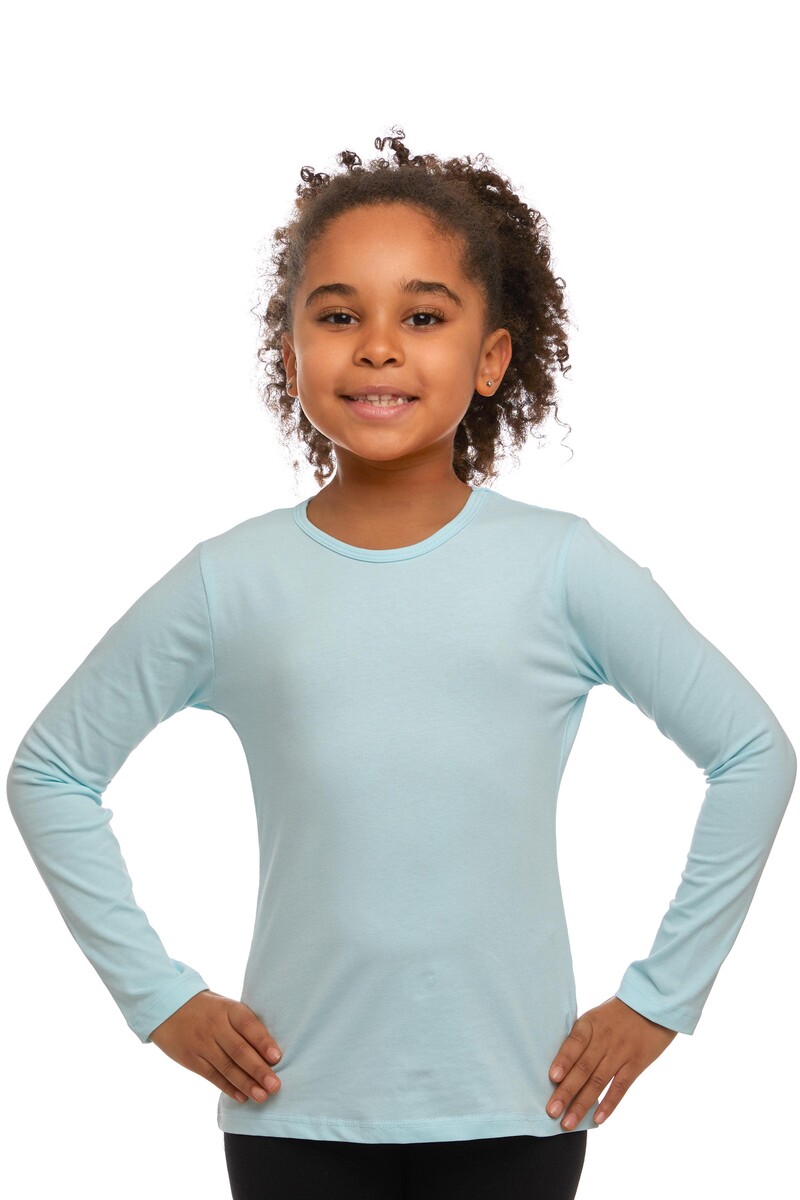 5-8 Ans T-shirt à Manches Longues En Lycra - Thumbnail