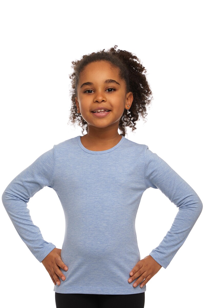 5-8 Ans T-shirt à Manches Longues En Lycra - Thumbnail