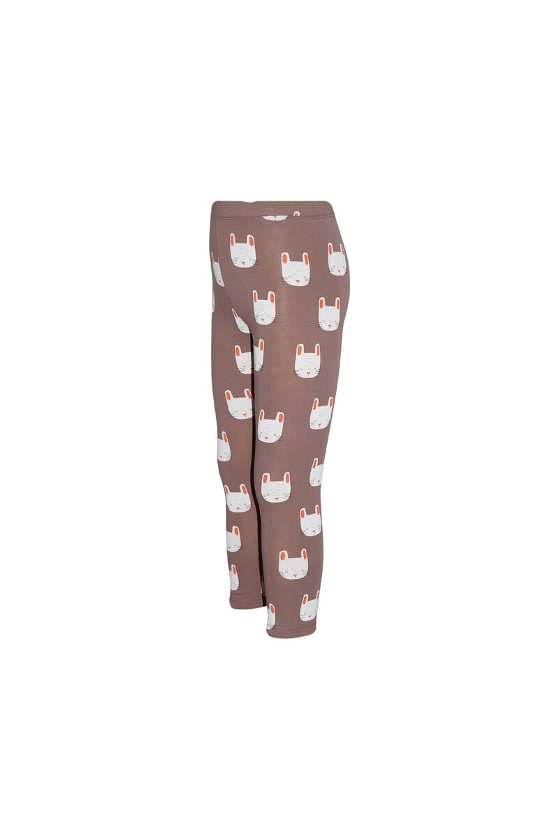 5-8 Yaş Sleepy Bunny Desen Tayt - Thumbnail