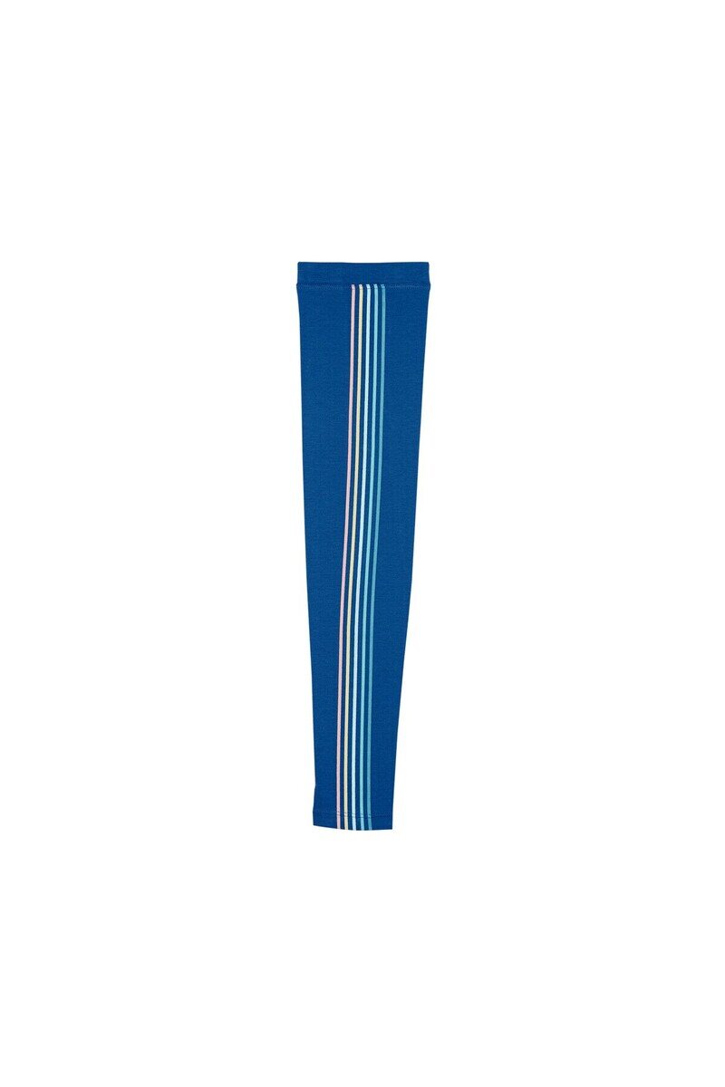 5-8 Years Old Colored Side Stripe Lines Printed Jersey Legging - Thumbnail