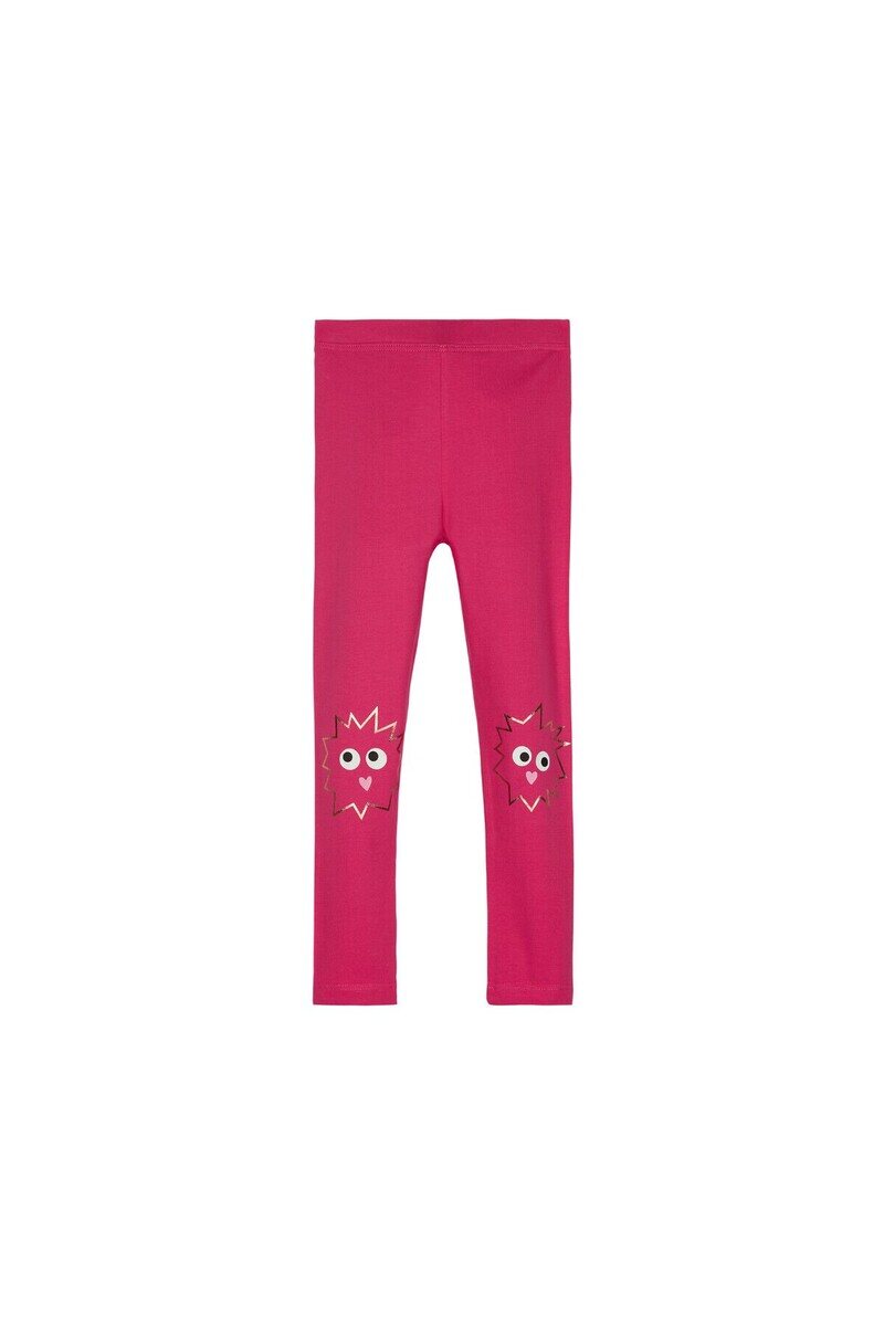 5-8 Years Old Crazy Eyes Printed Jersey Leggin - Thumbnail