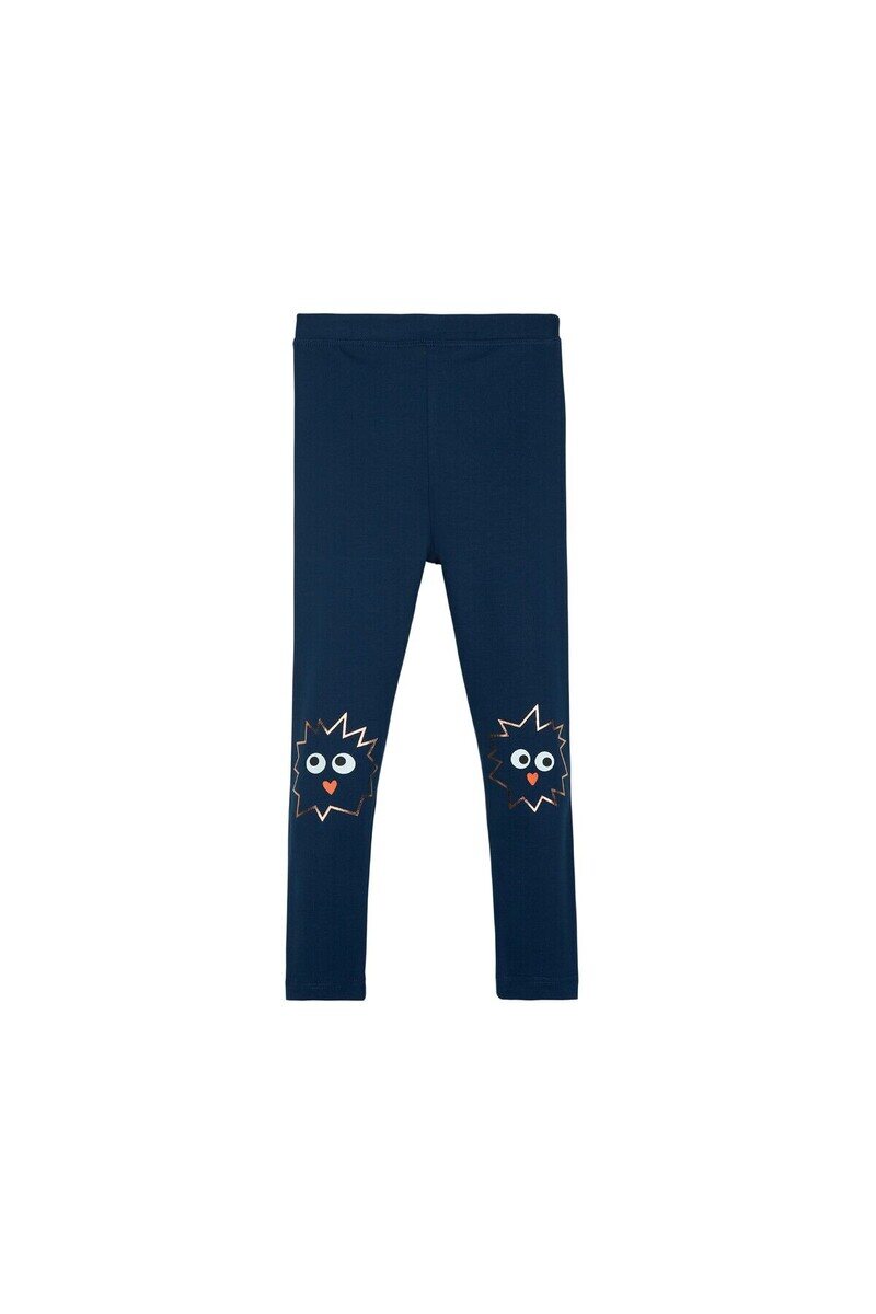 5-8 Years Old Crazy Eyes Printed Jersey Leggin - Thumbnail