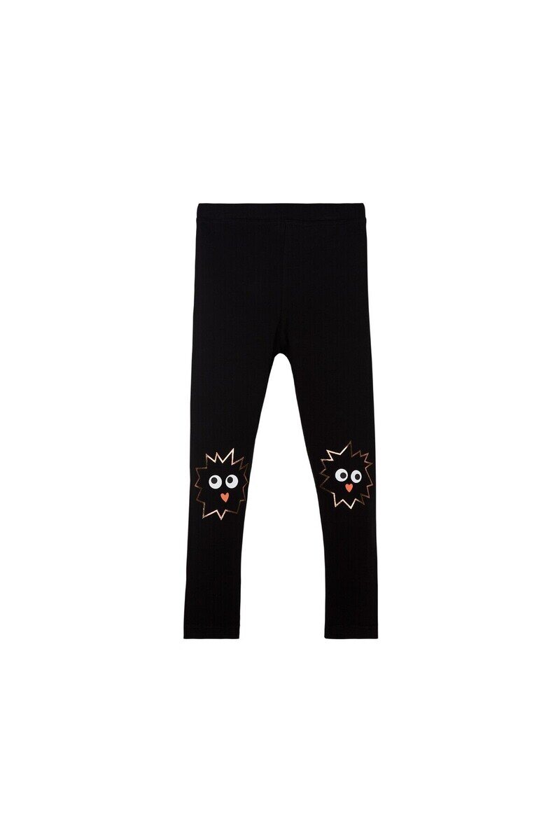 5-8 Years Old Crazy Eyes Printed Jersey Leggin - Thumbnail