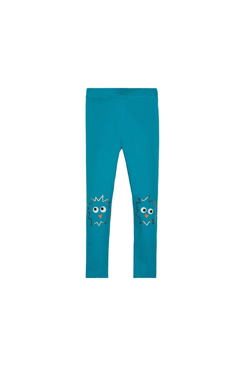 5-8 Years Old Crazy Eyes Printed Jersey Leggin - Thumbnail