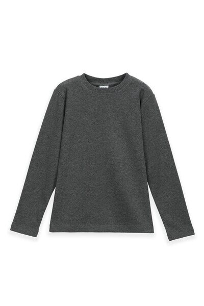 5-8 Years Old Interlock Crew Neck T-shirt - Thumbnail