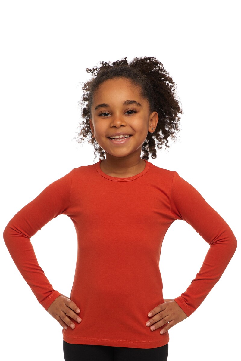 5-8 Years Old Lycra Long Sleeves T-shirt - Thumbnail