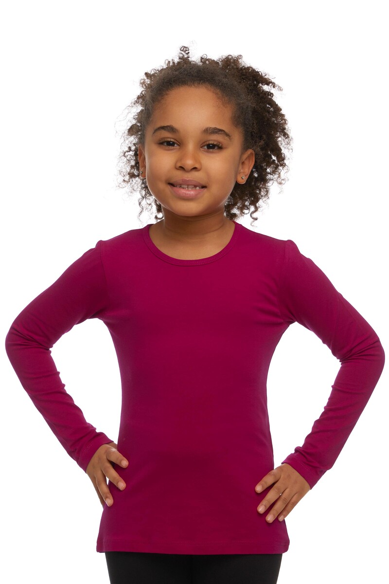 5-8 Years Old Lycra Long Sleeves T-shirt - Thumbnail