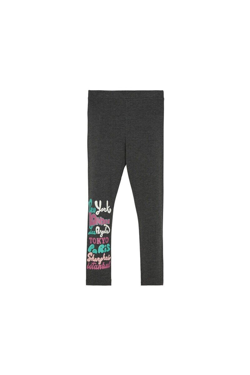 5-8 Years Old New York İstanbul Printed Jersey Legging - Thumbnail