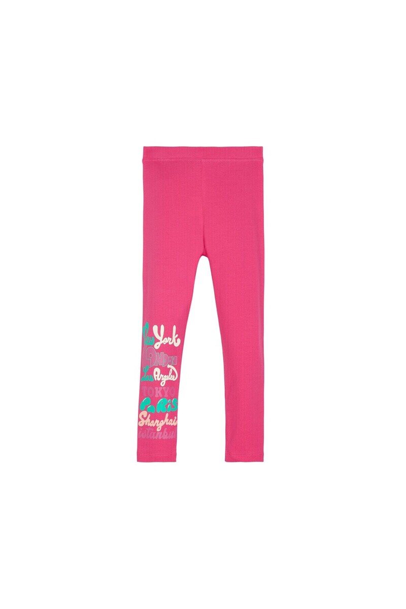 5-8 Years Old New York İstanbul Printed Jersey Legging - Thumbnail