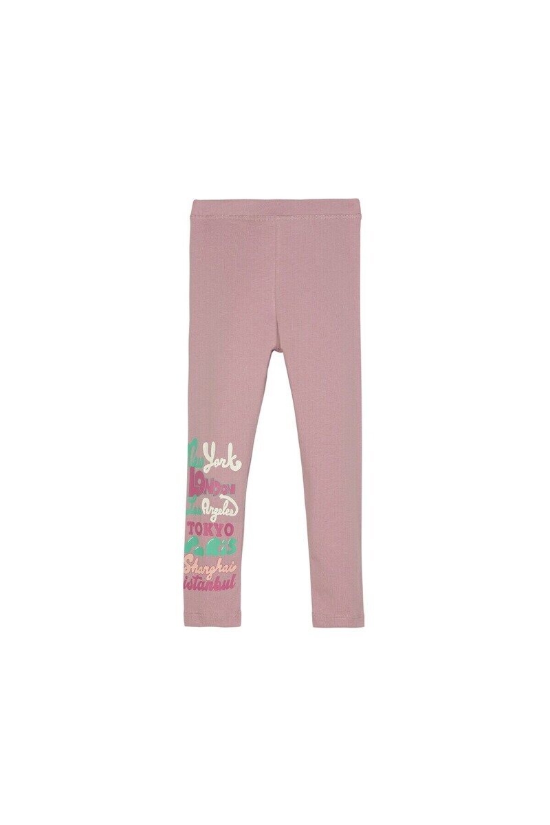 5-8 Years Old New York İstanbul Printed Jersey Legging - Thumbnail