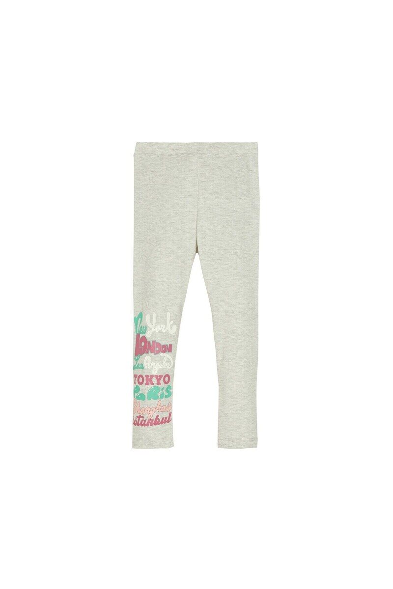 5-8 Years Old New York İstanbul Printed Jersey Legging - Thumbnail