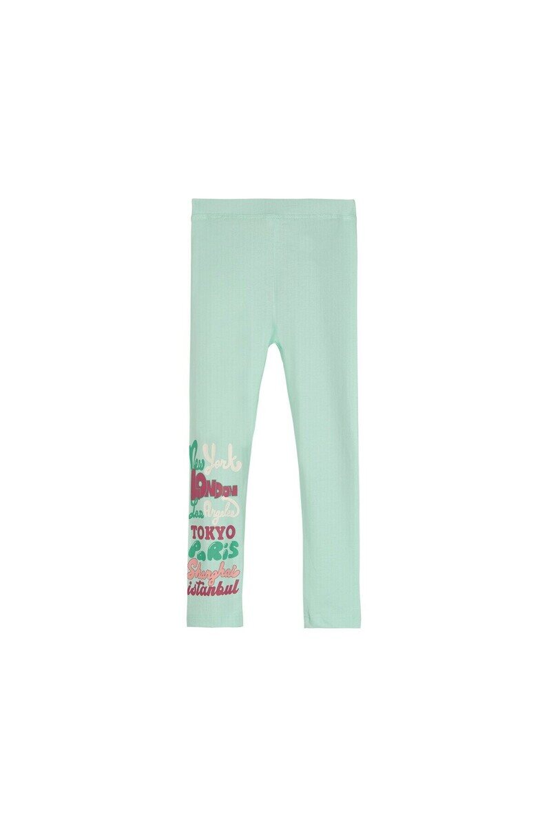 5-8 Years Old New York İstanbul Printed Jersey Legging - Thumbnail