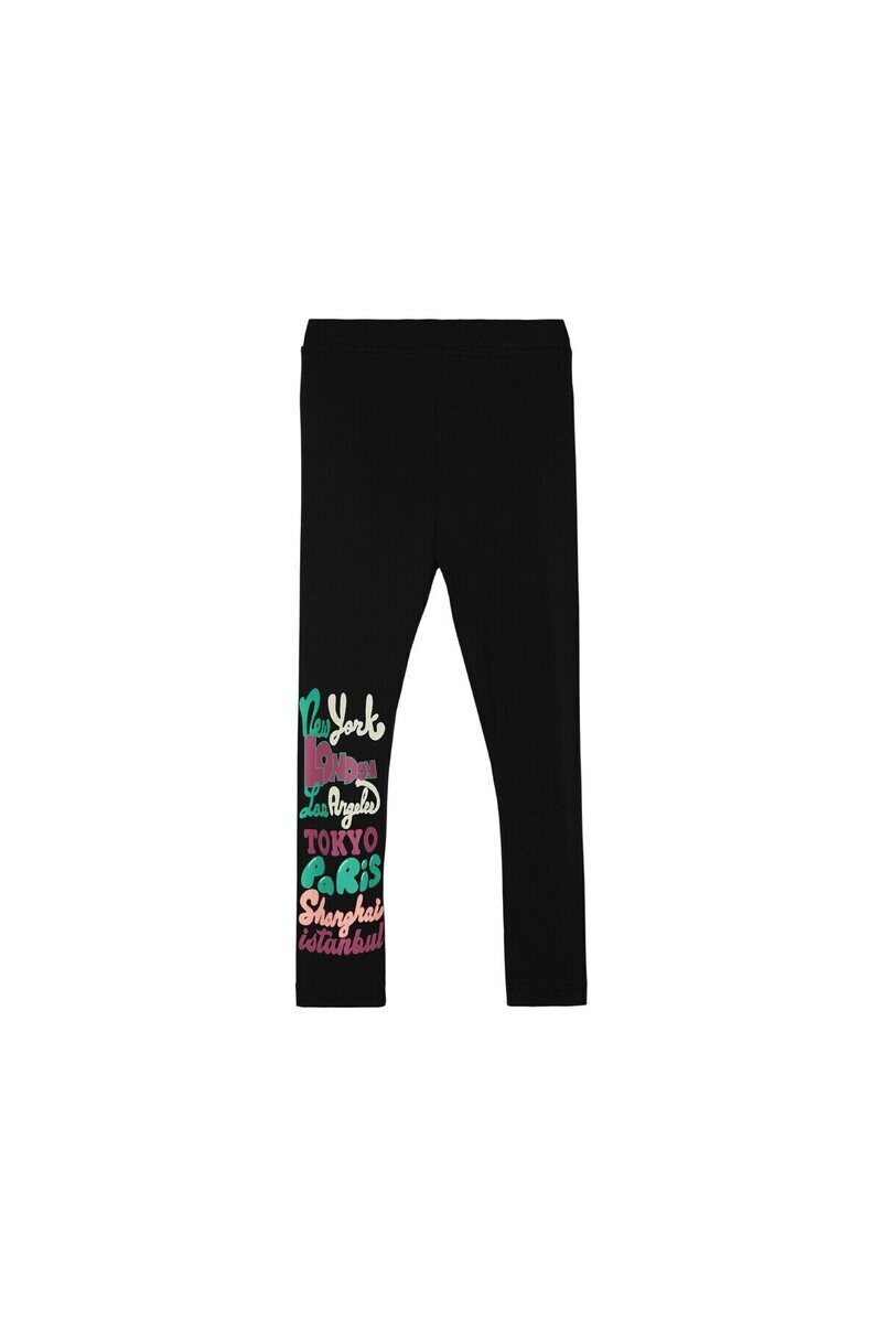 5-8 Years Old New York İstanbul Printed Jersey Legging - Thumbnail