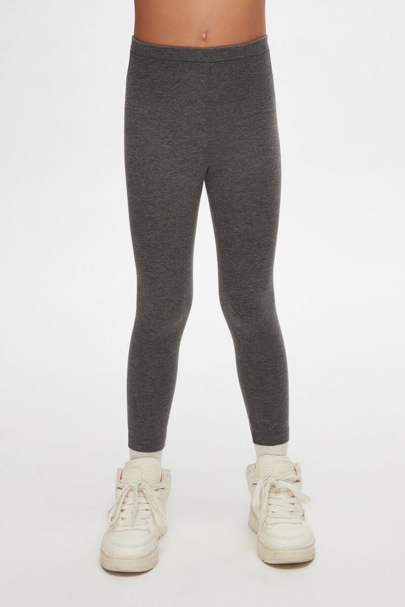 5-8 Years Old Plain Long Legging - Thumbnail