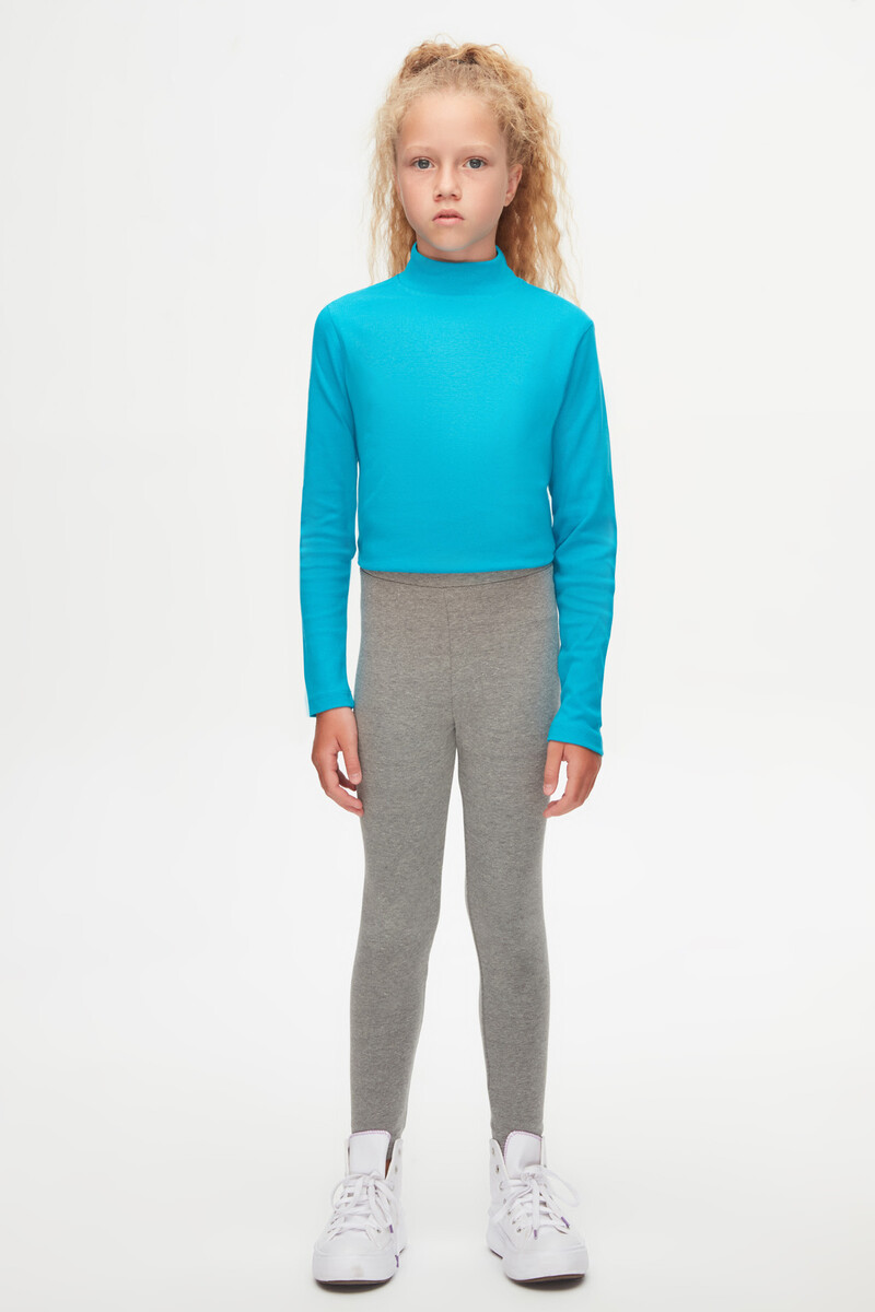 5-8 Years Old Plain Long Legging - Thumbnail