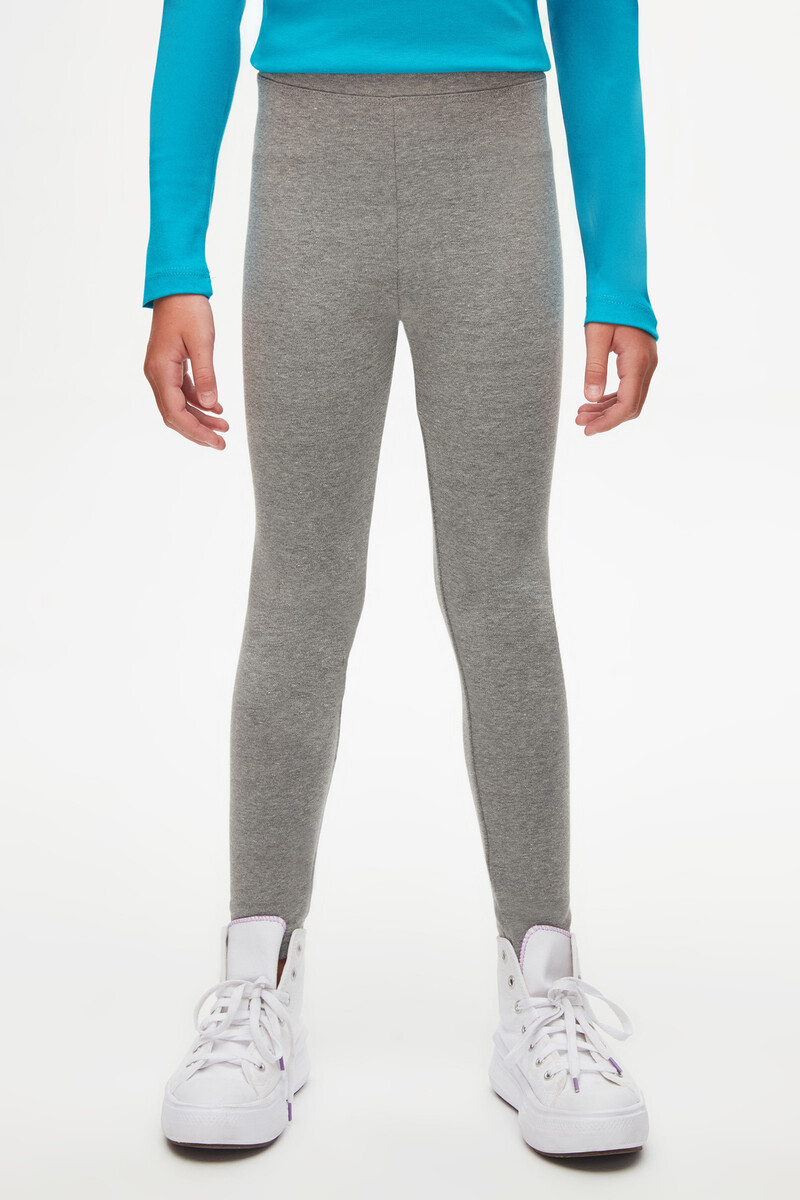 5-8 Years Old Plain Long Legging - Thumbnail