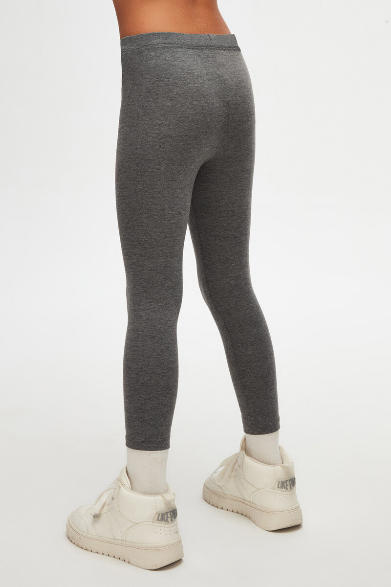 5-8 Years Old Plain Long Legging - Thumbnail