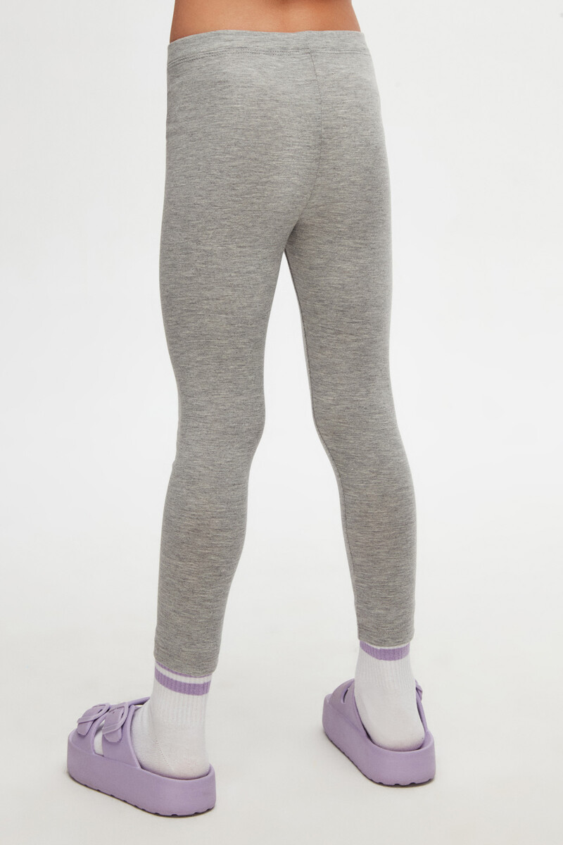 5-8 Years Old Plain Long Legging - Thumbnail