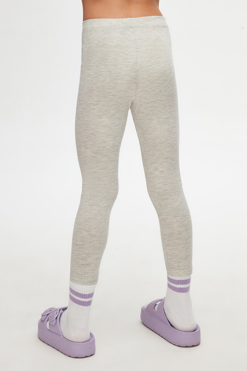 5-8 Years Old Plain Long Legging - Thumbnail
