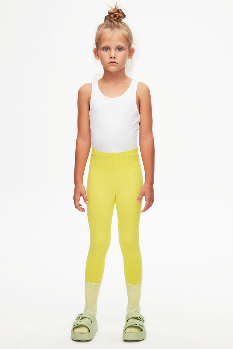 5-8 Years Old Plain Long Legging - Thumbnail
