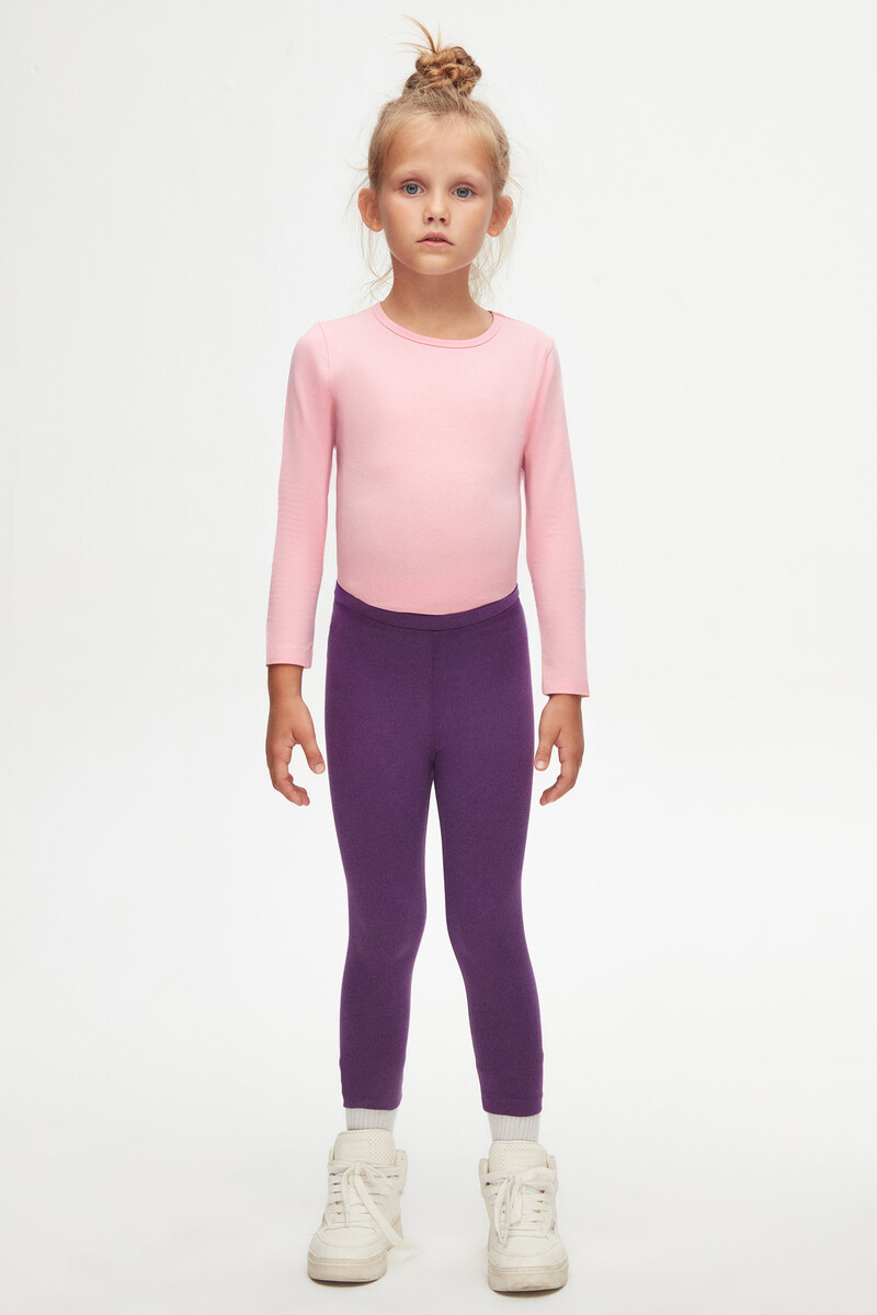 5-8 Years Old Plain Long Legging - Thumbnail
