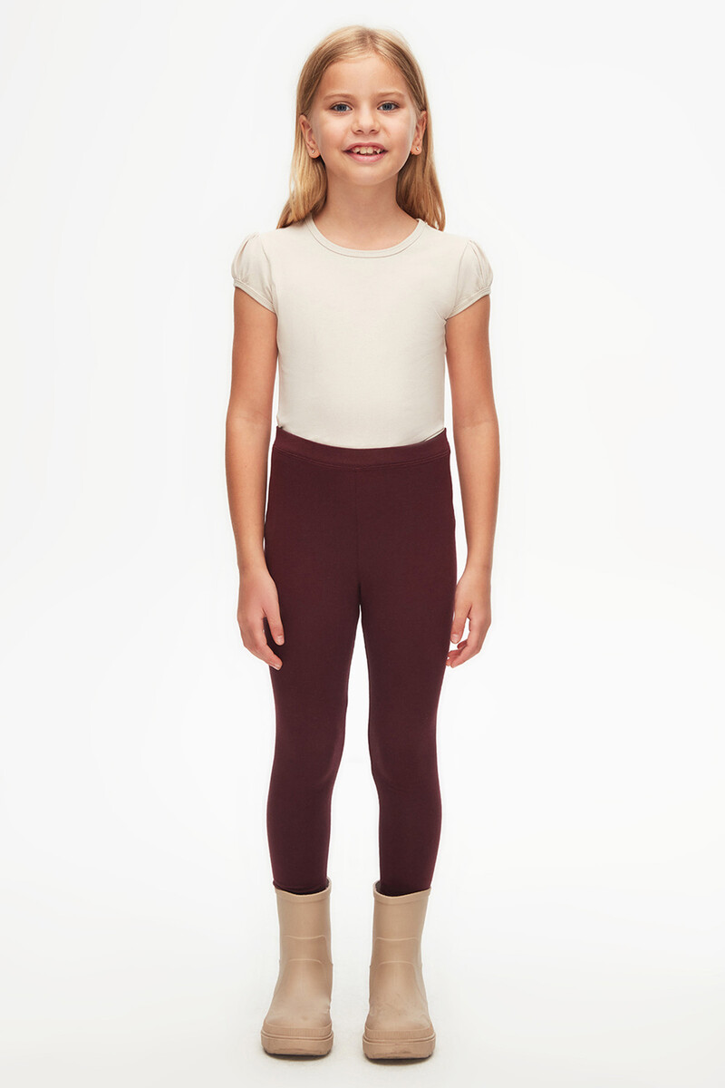 5-8 Years Old Plain Long Legging - Thumbnail