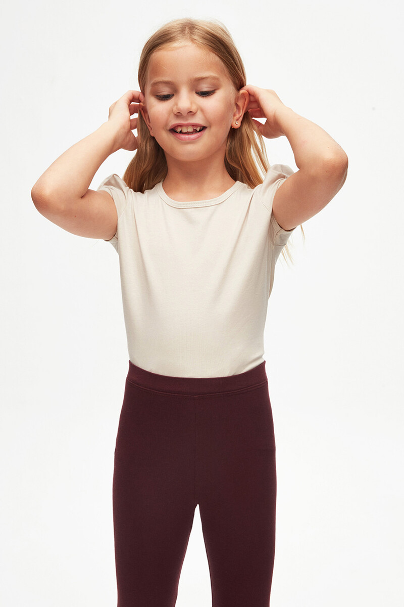 5-8 Years Old Plain Long Legging - Thumbnail