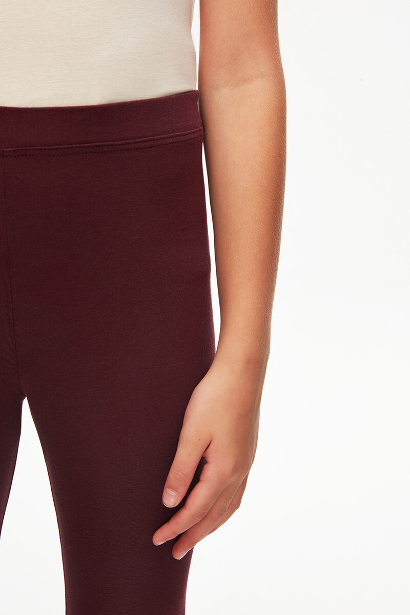 5-8 Years Old Plain Long Legging - Thumbnail