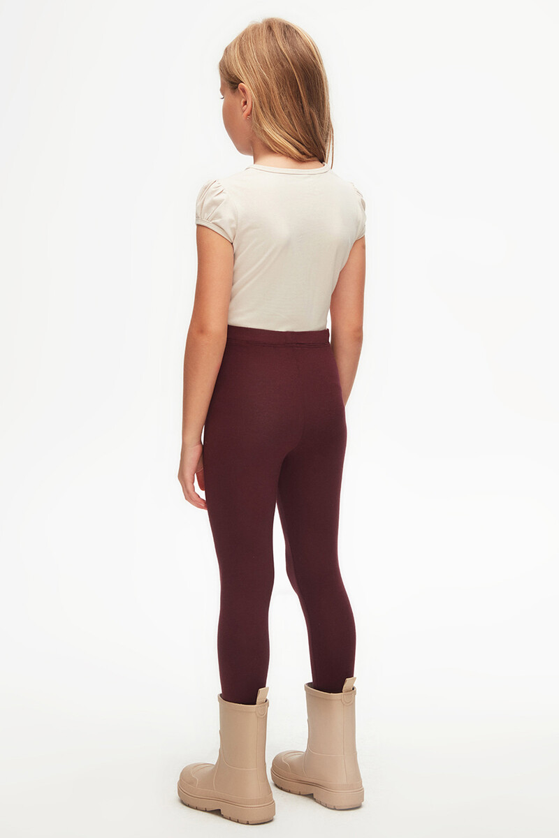 5-8 Years Old Plain Long Legging - Thumbnail