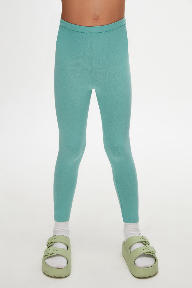 5-8 Years Old Plain Long Legging - Thumbnail