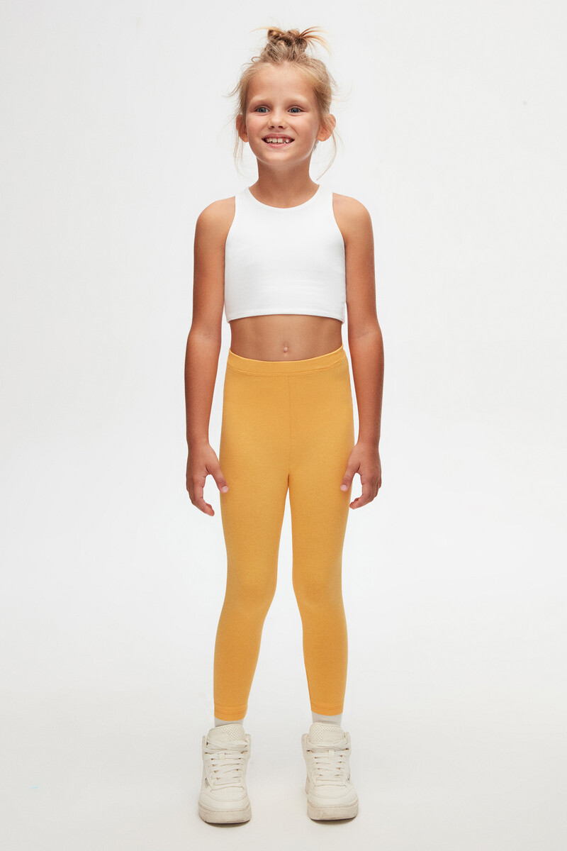 5-8 Years Old Plain Long Legging - Thumbnail