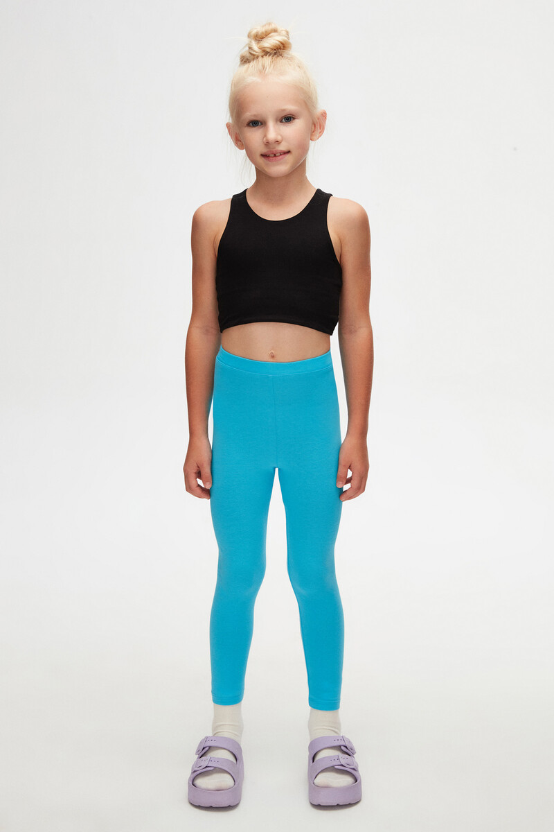 5-8 Years Old Plain Long Legging - Thumbnail