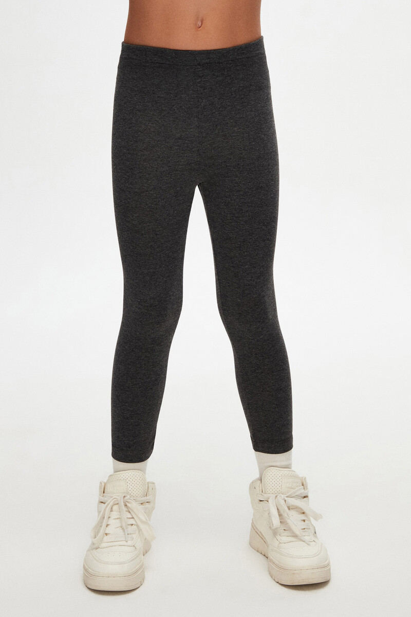 5-8 Years Old Plain Long Legging - Thumbnail