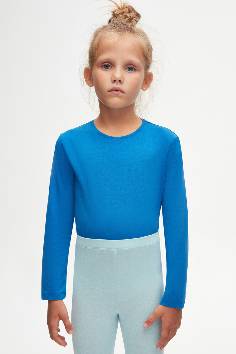 5-8 Years Old Plain Long Legging - Thumbnail