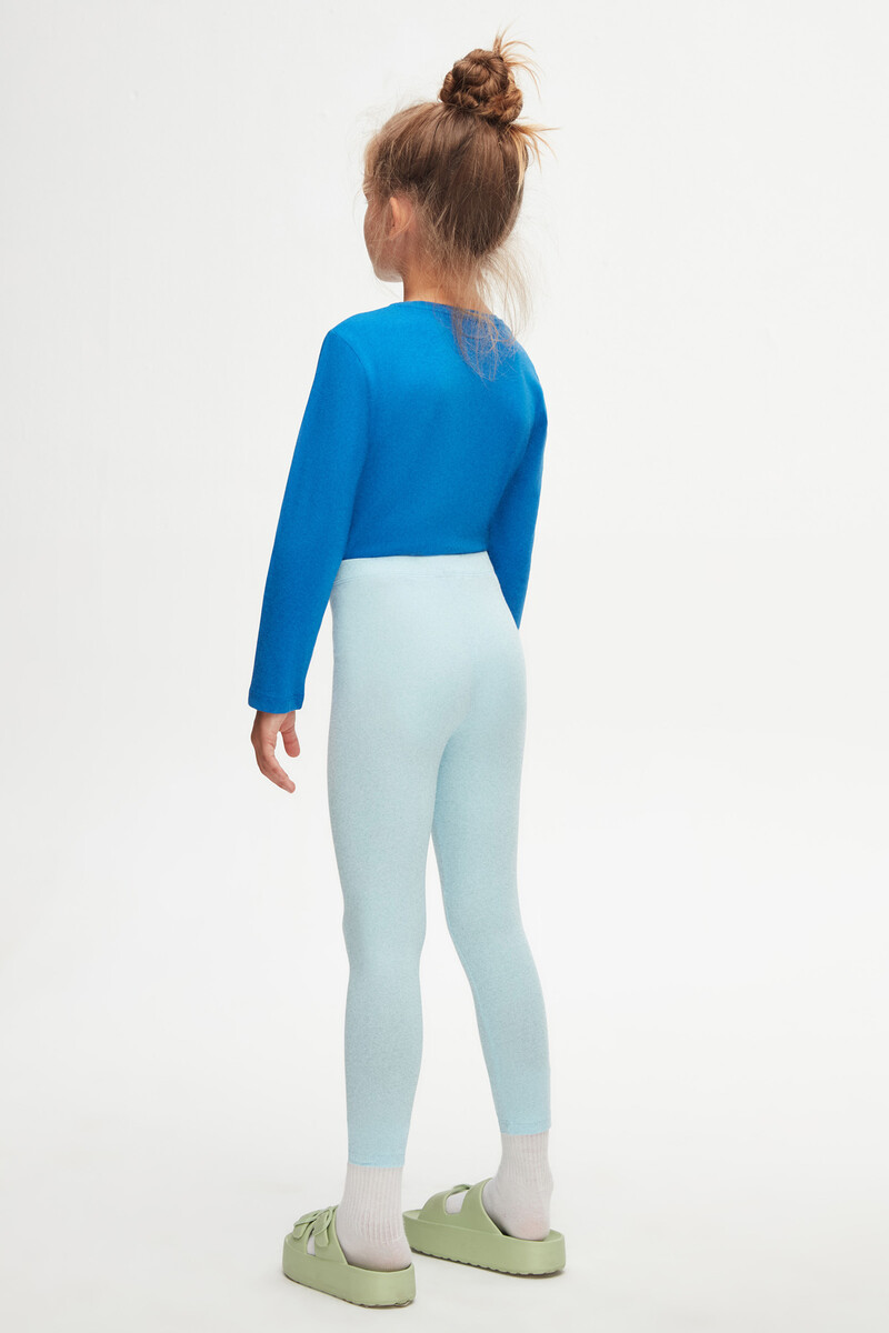 5-8 Years Old Plain Long Legging - Thumbnail