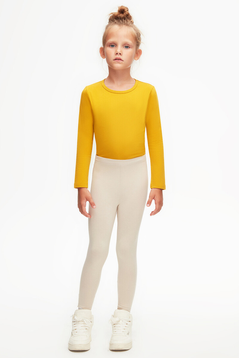 5-8 Years Old Plain Long Legging - Thumbnail