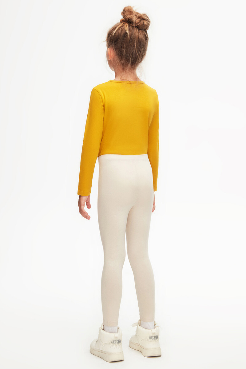 5-8 Years Old Plain Long Legging - Thumbnail