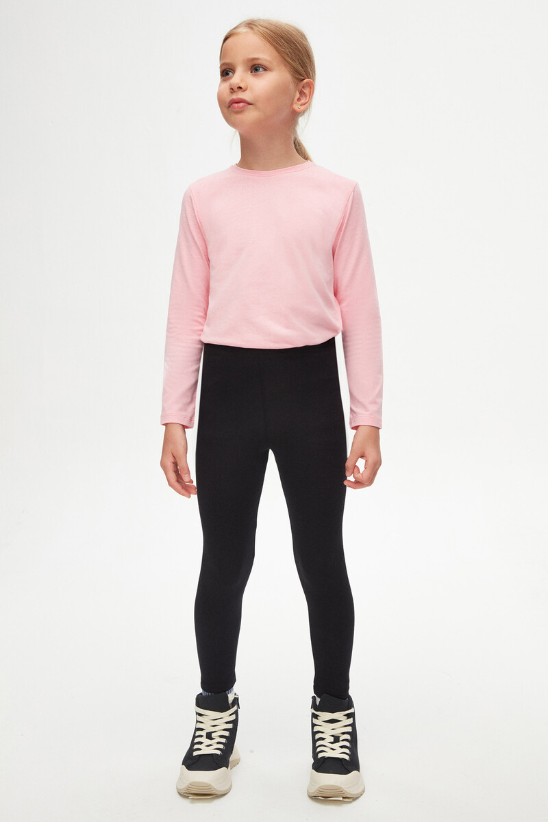 5-8 Years Old Plain Long Legging - Thumbnail