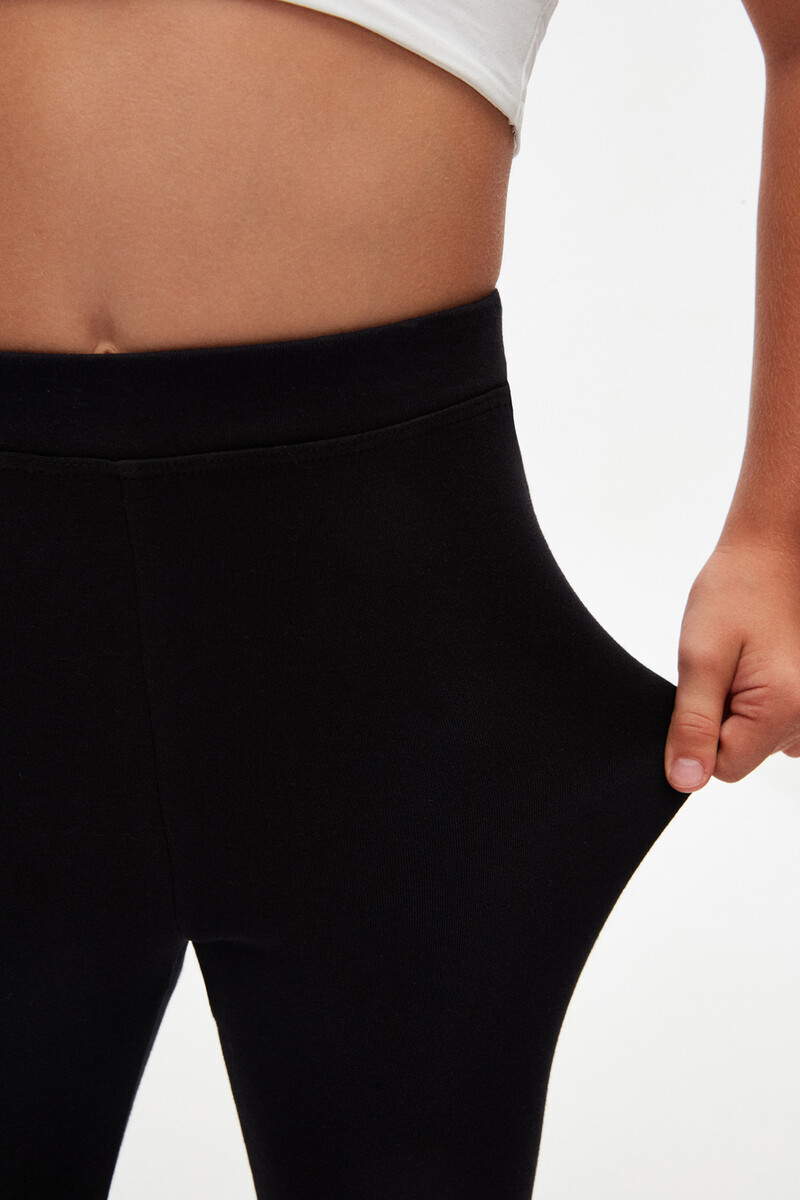5-8 Years Old Plain Long Legging - Thumbnail