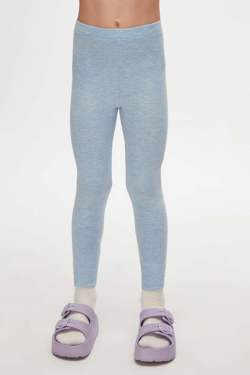 5-8 Years Old Plain Long Legging - Thumbnail