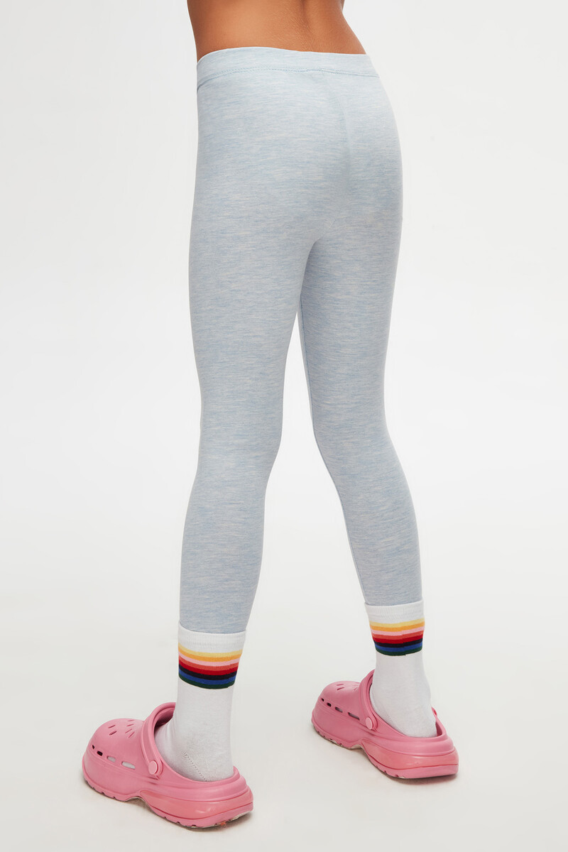 5-8 Years Old Plain Long Legging - Thumbnail
